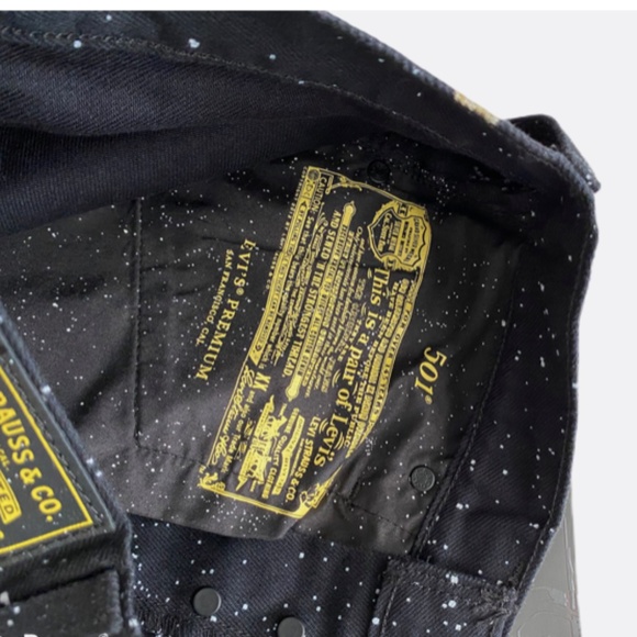 Levi's x Star Wars Premium Black Galaxy 501 Cropped Jeans 362000090 26 x 26 - Picture 4 of 4